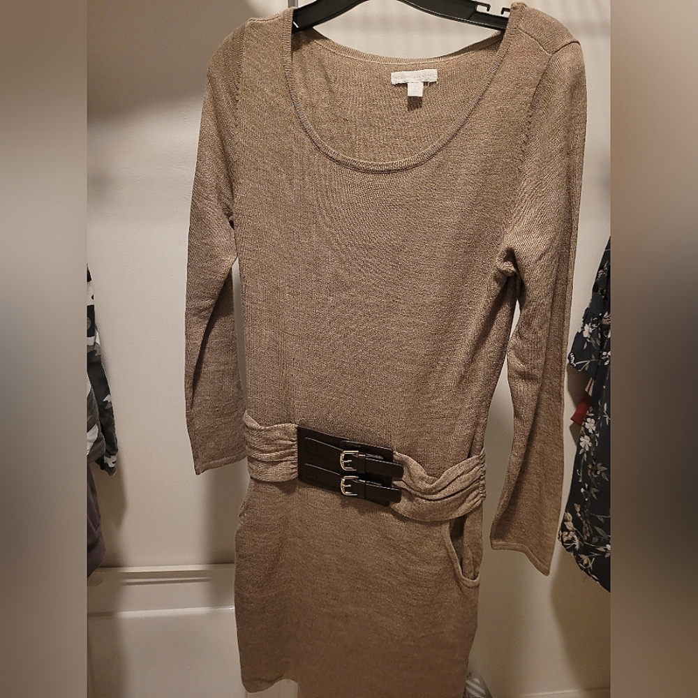 Sweater Dress with Statement Piece